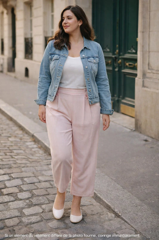 Pantalon Chic Rayé TU 44-50