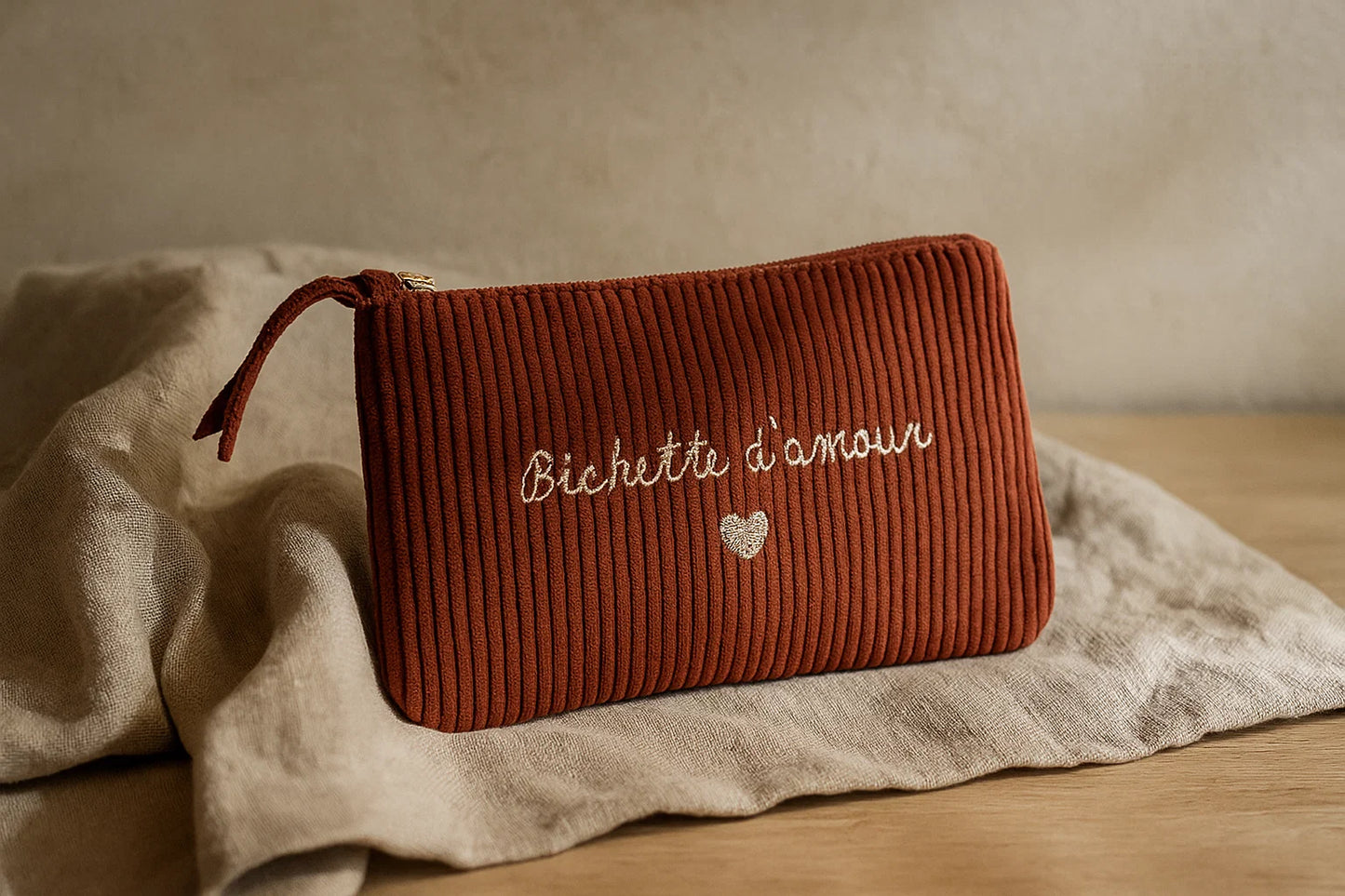 Pochette Velours Côtelé