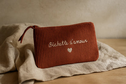 Pochette Velours Côtelé