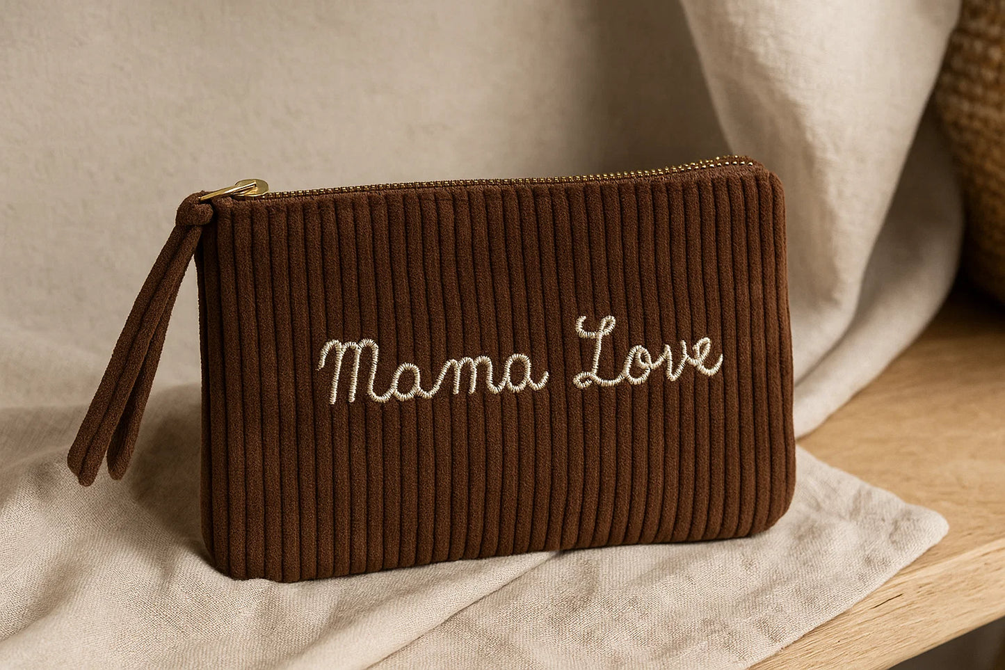 Pochette Velours Côtelé