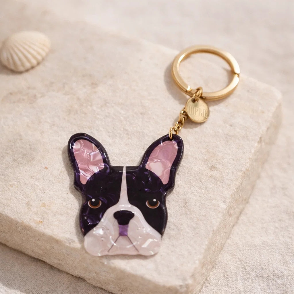 Porte-clés WEVENI Chien Basset Hound En Alliage Et Acrylique Émail - Bijou Sac Voiture Pour Femmes Et Filles