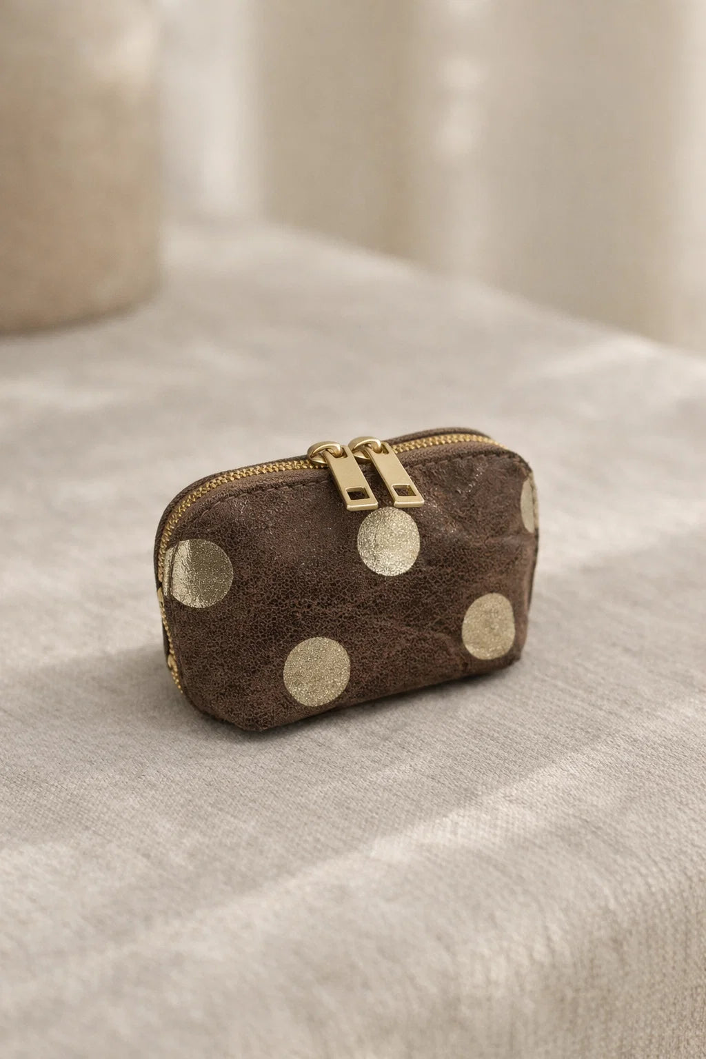 Porte-Monnaie Cuir Pois