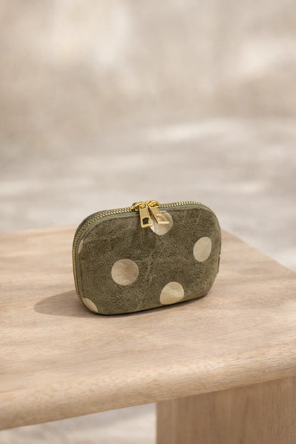 Porte-Monnaie Cuir Pois