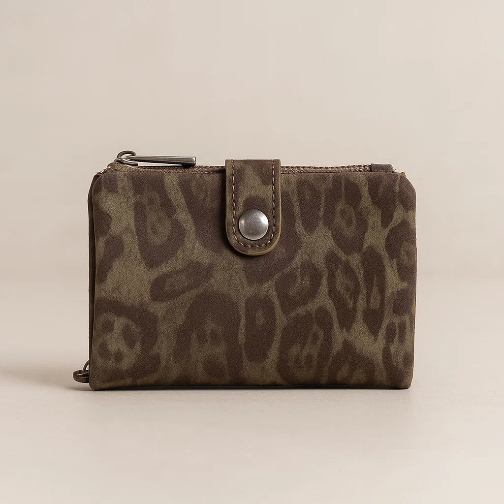 Portefeuille Compact Léopard