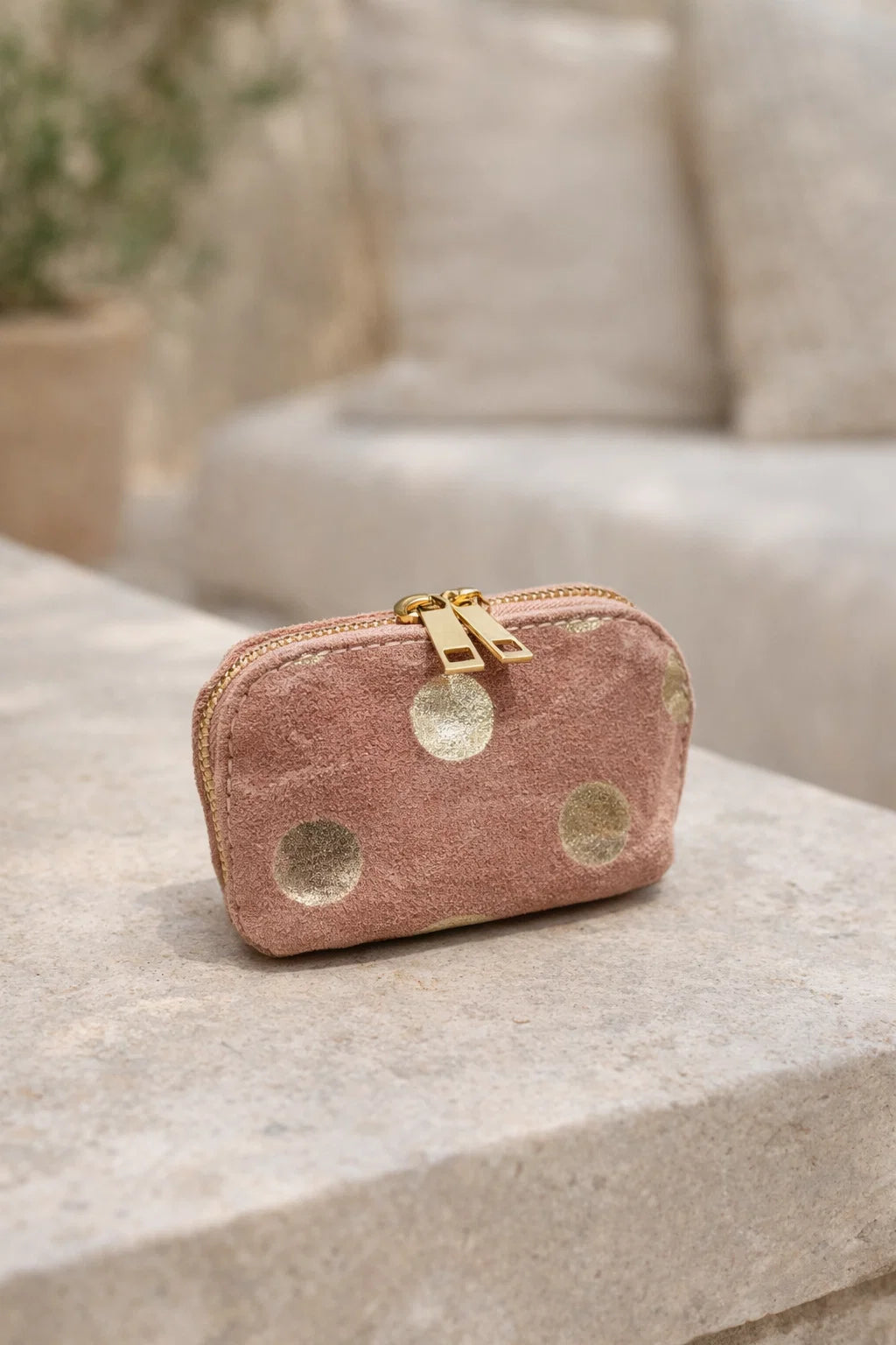 Porte-Monnaie Cuir Pois