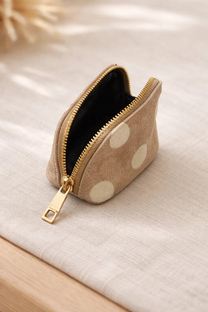 Porte-Monnaie Cuir Pois