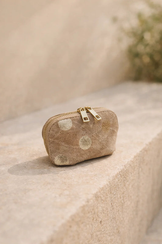 Porte-Monnaie Cuir Pois