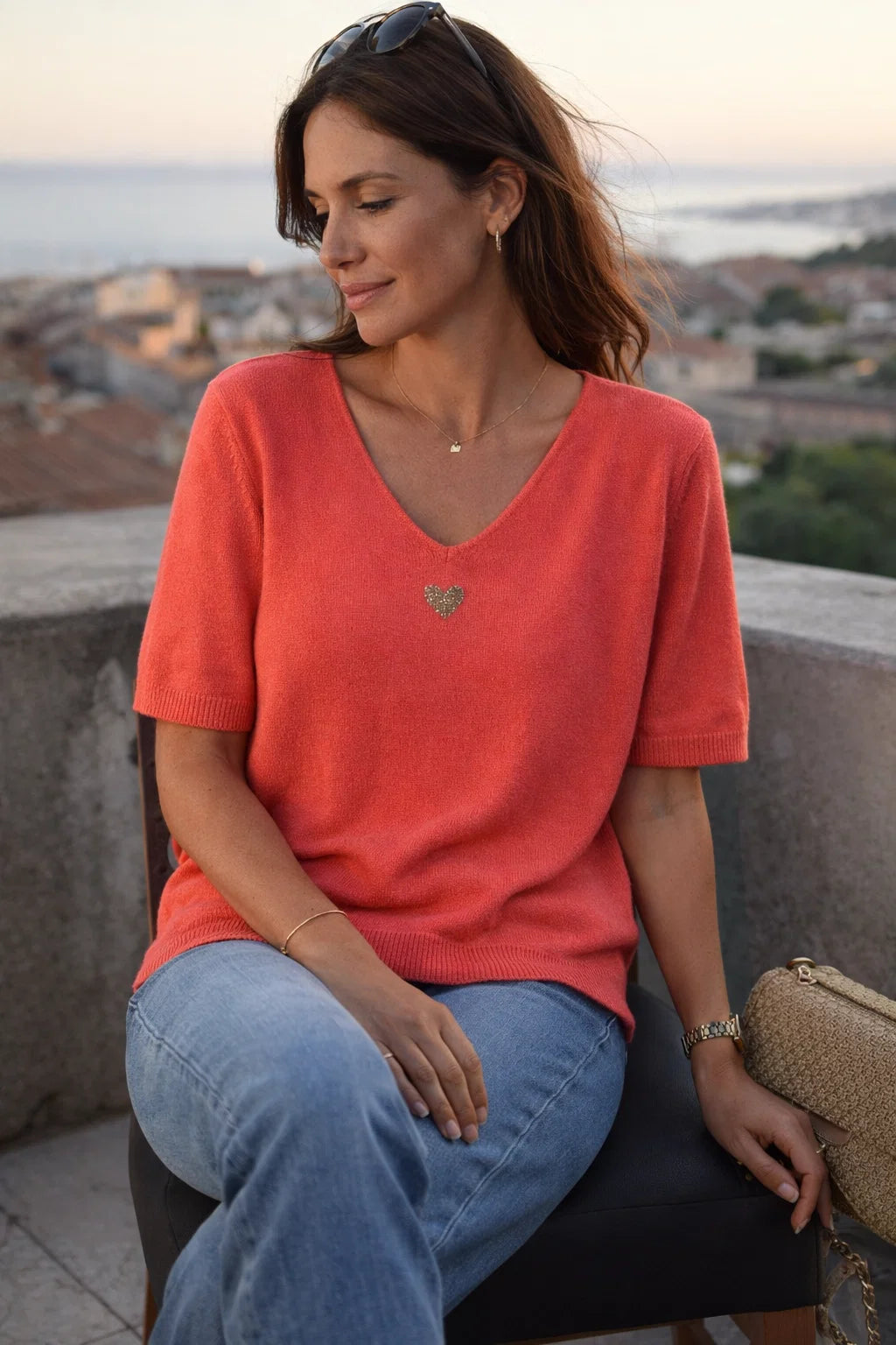 Pull Cœur Doré