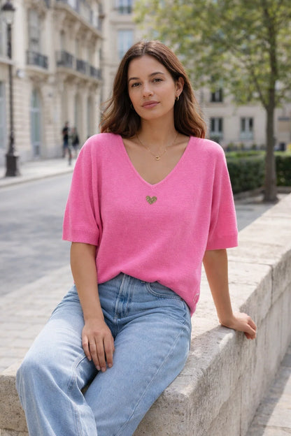 Pull Cœur Doré