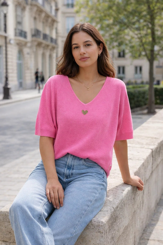 Pull Cœur Doré