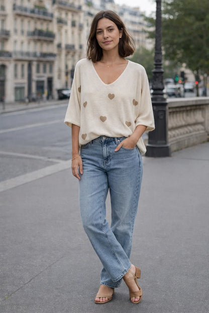 Pull Cœurs Bohème