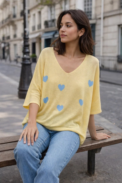 Pull Cœurs Bohème