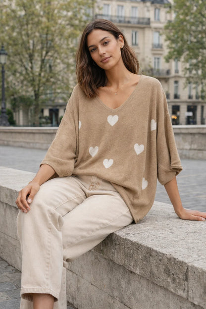 Pull Cœurs Bohème