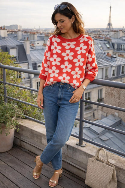 Pull Fleuri Léger