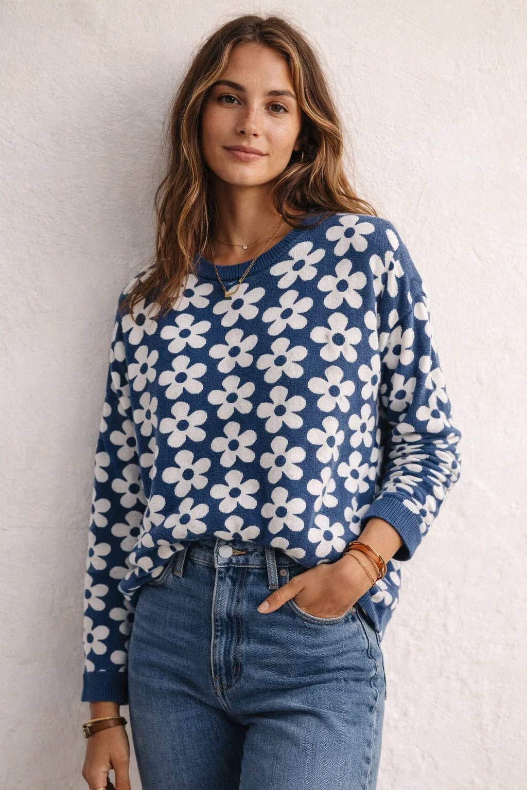 Pull Fleurs Pop Colorées