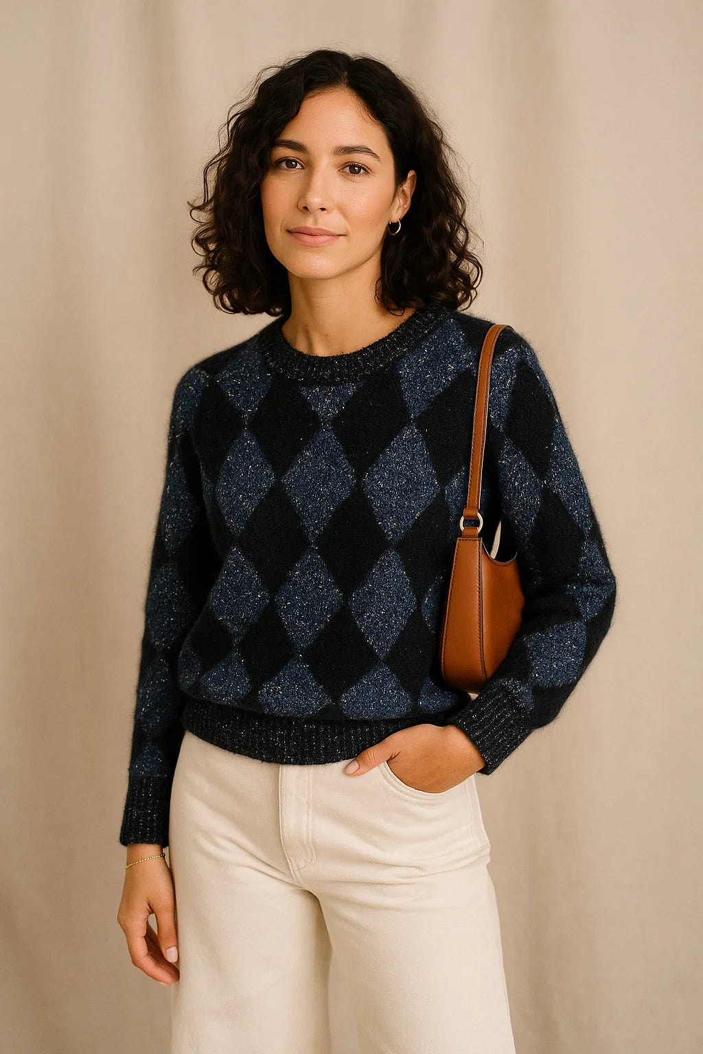 Pull Jacquard Pailletté