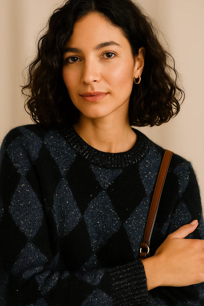 Pull Jacquard Pailletté