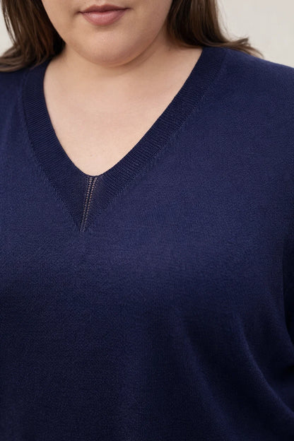 Pull Col V Grande Taille