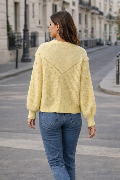 Pull Détails Pompons