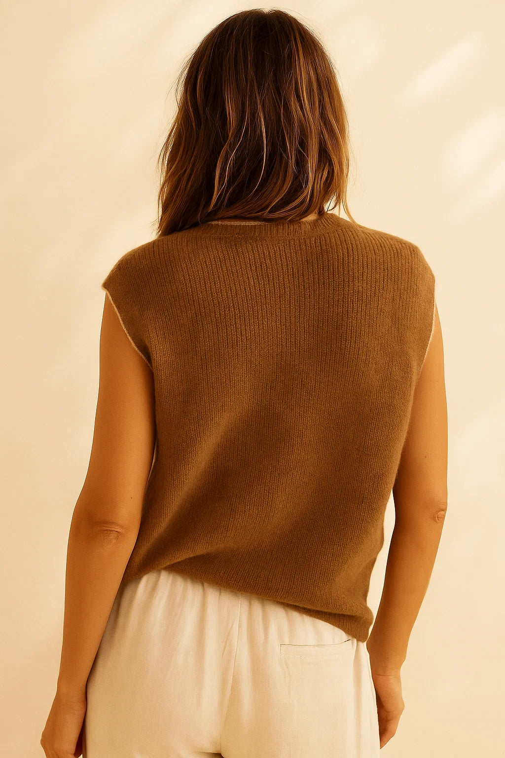 Pull sans Manches en Laine