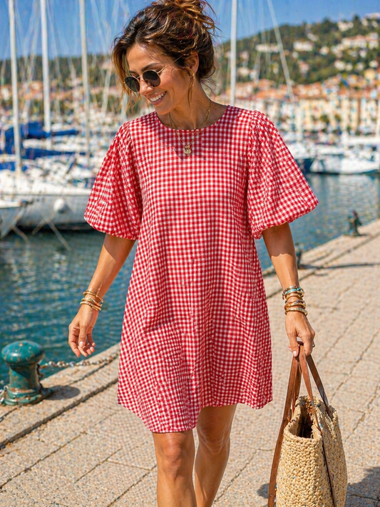 Robe Vichy Manches Ballons