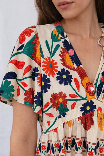 Robe Longue Fleurie Colorée