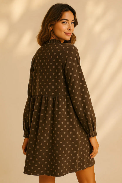 Robe Velours Pois