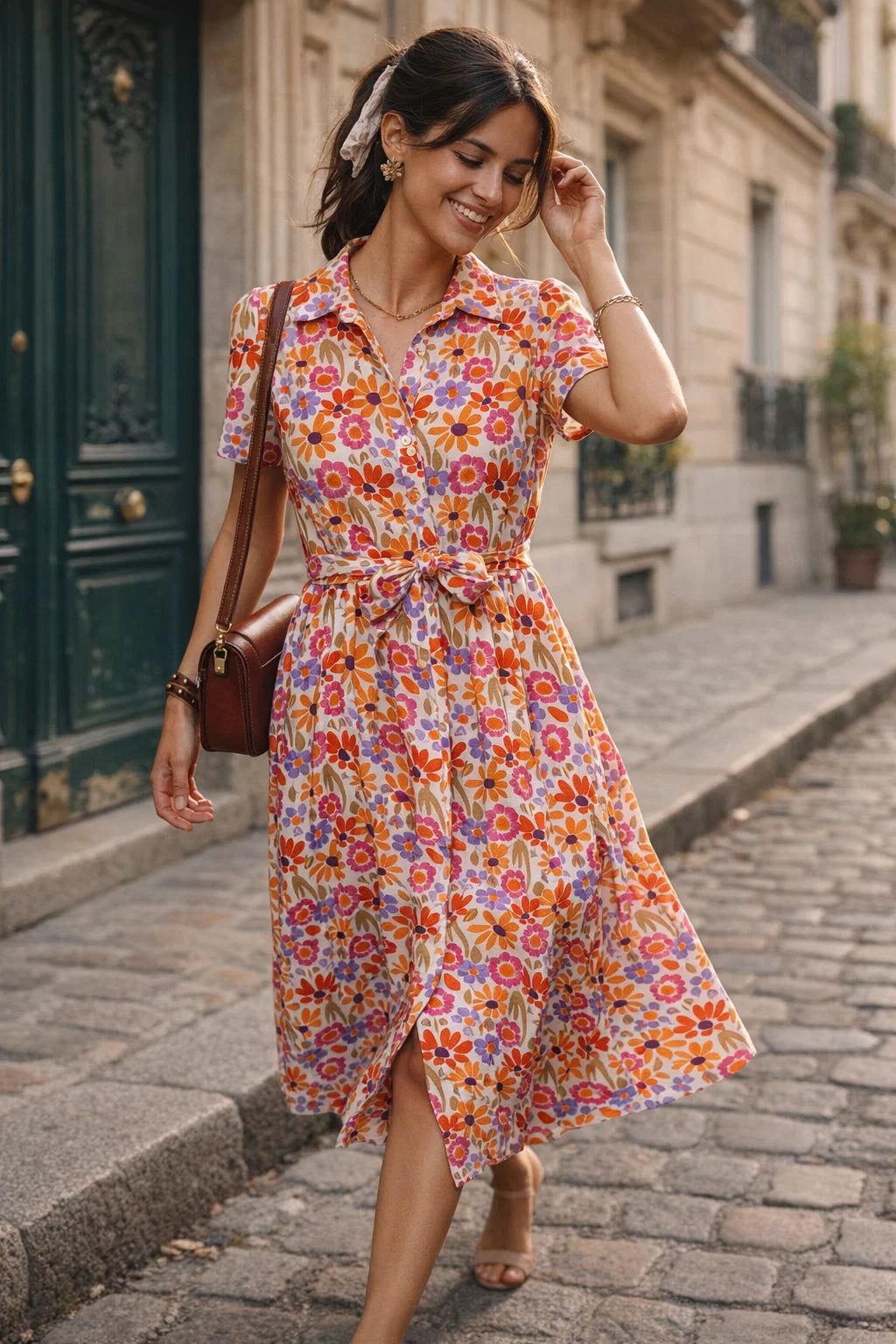 Robe Chemise Fleurie