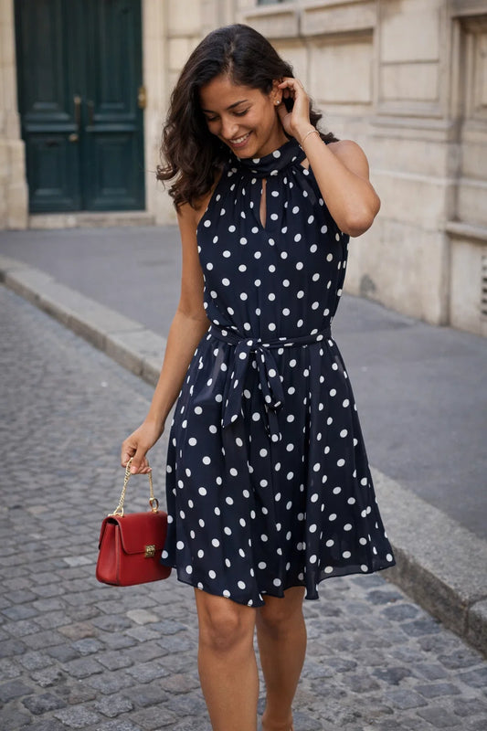 Robe Pois Élégante