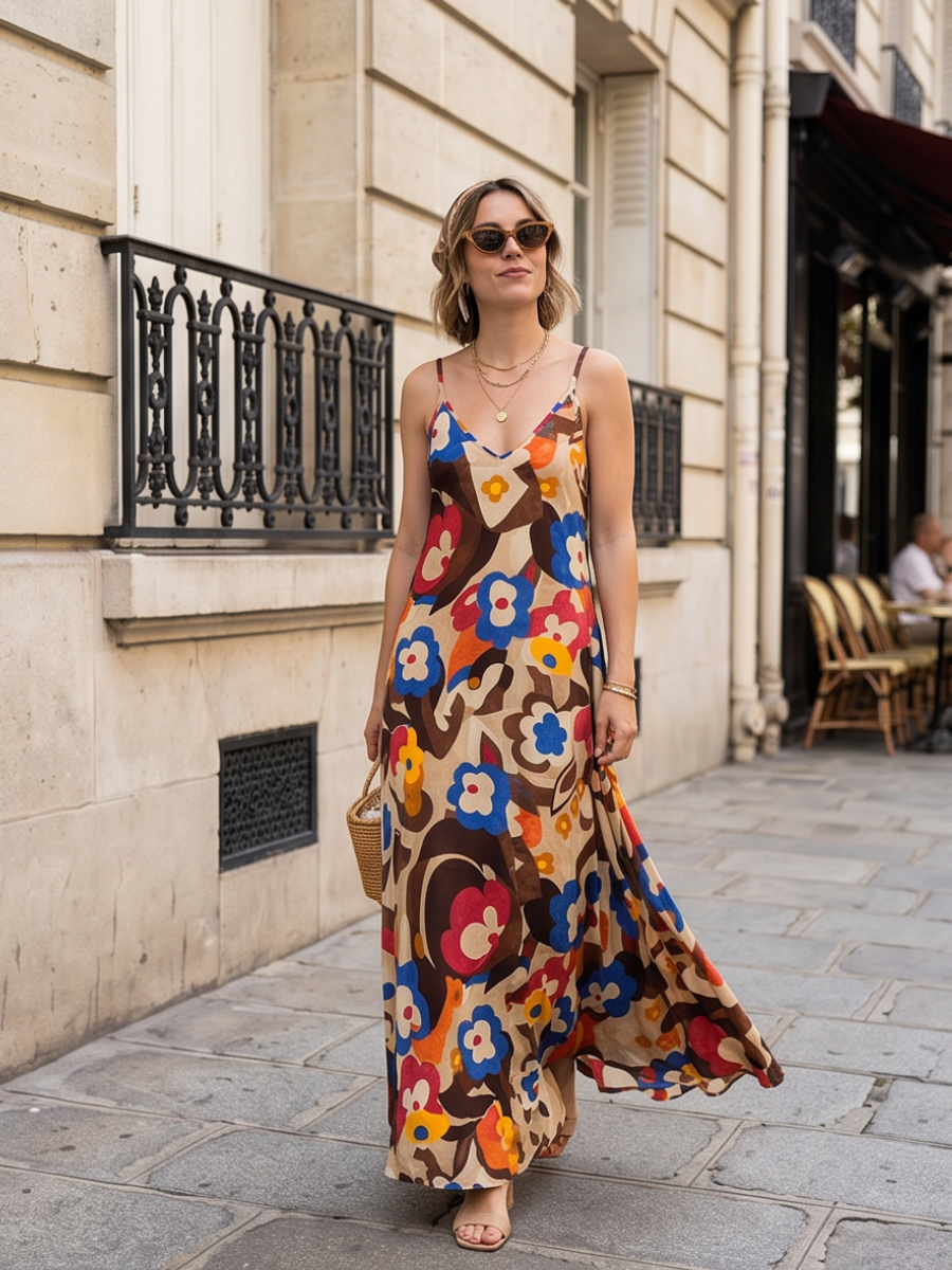 Robe Léonie - Fuschia imprimée