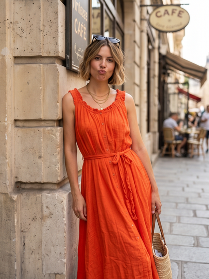 Robe Maëlle - Fluide couleurs chaudes