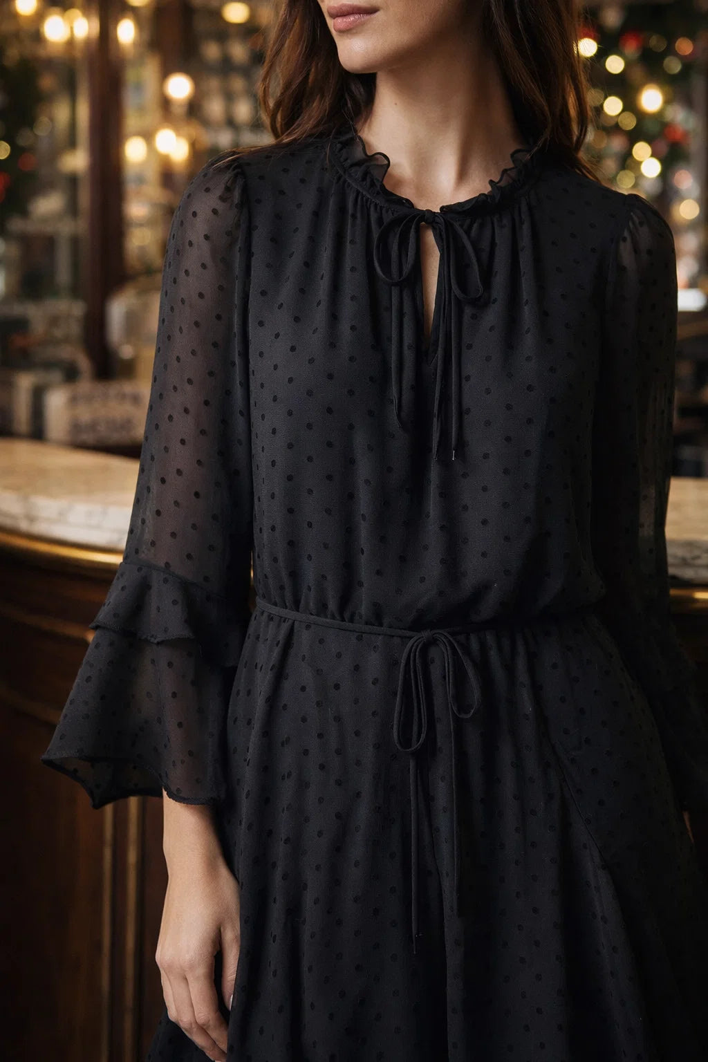 Robe Plumetis Volants