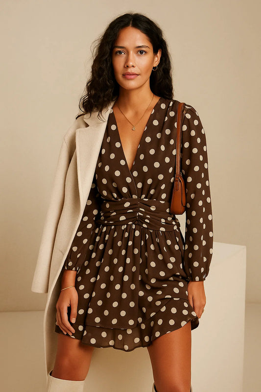 Robe Pois Café