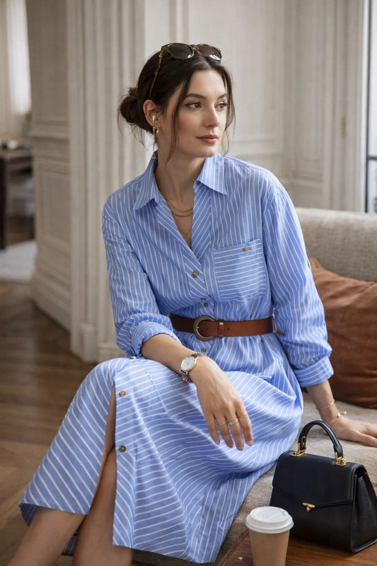 Robe Chemise Rayée