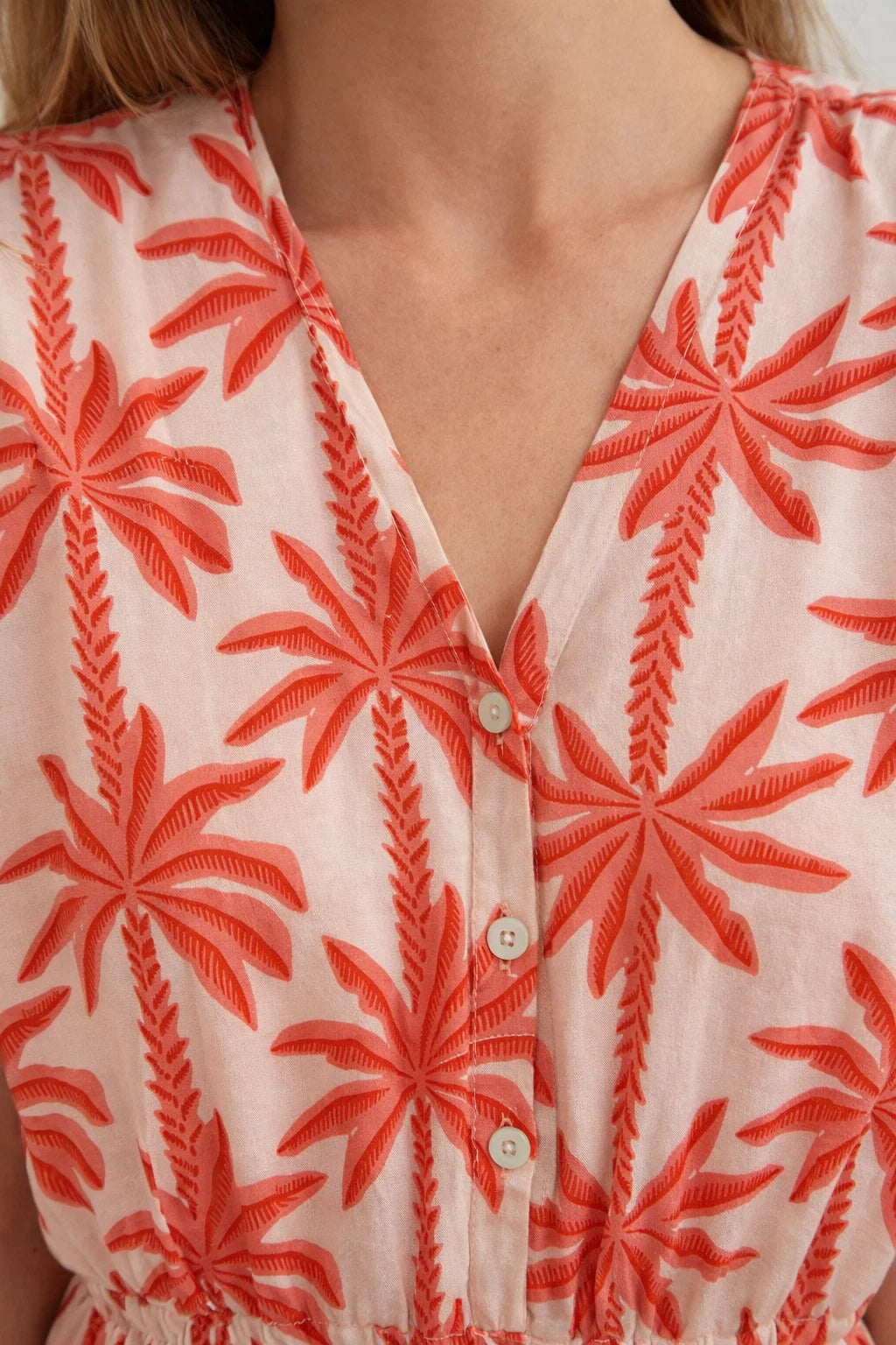 Robe Longue Red Palm