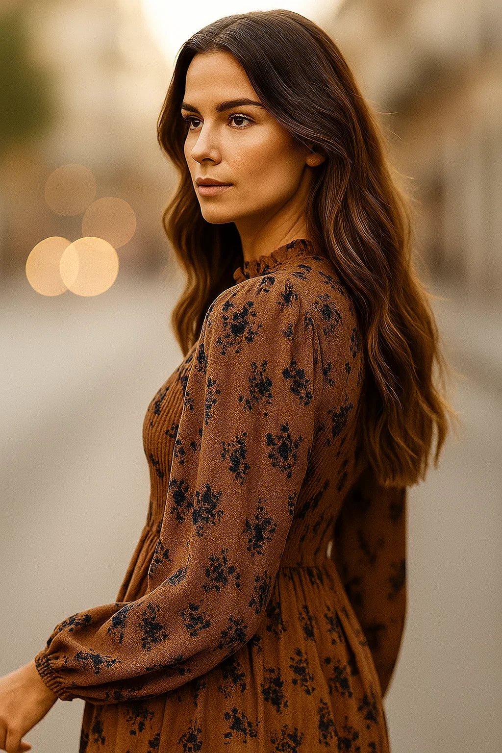 Robe Smockée Fleurie