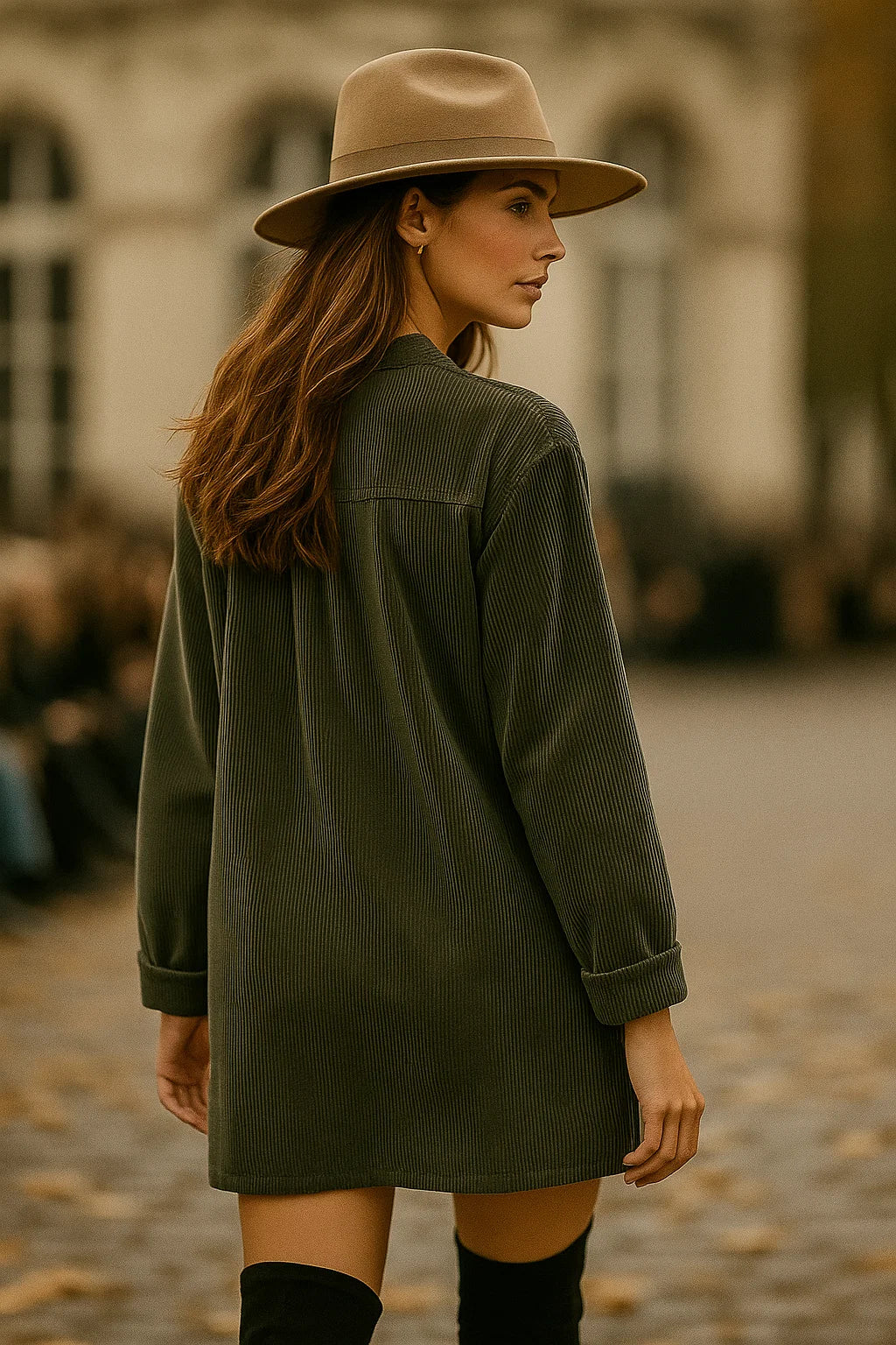 Robe en Velours Côtelé