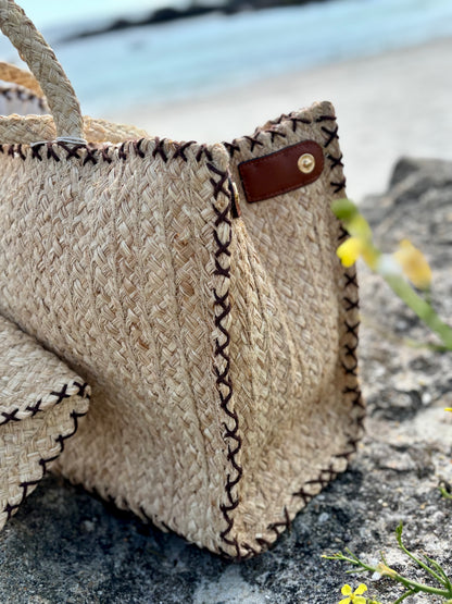 Sac Cabas en Raphia Tressé