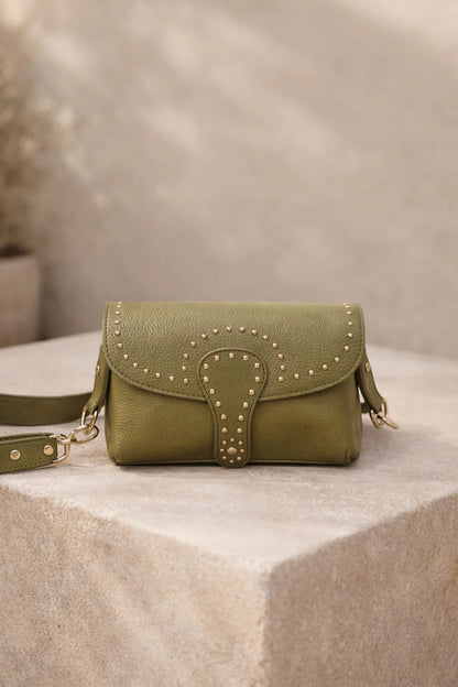 Pochette Cuir Cloutée