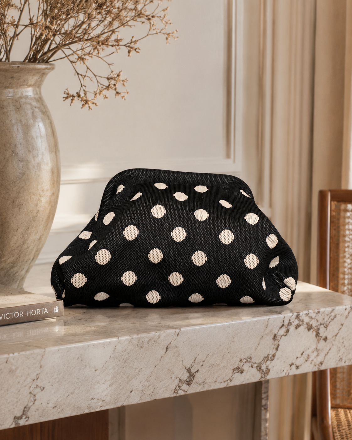 Sac Style Bourse à Pois