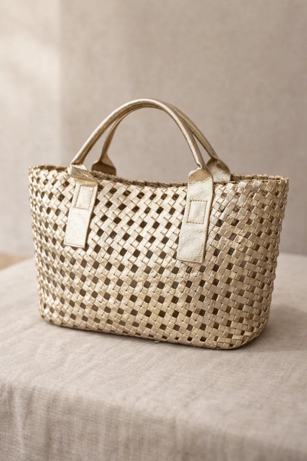 Sac Tressé Doré