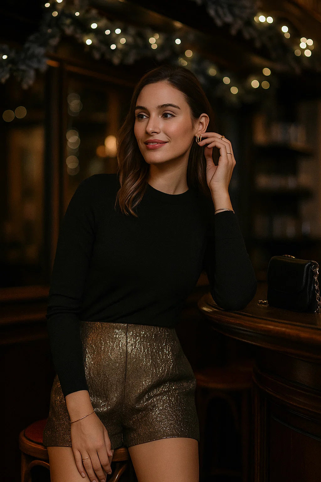 Short Effet Métallisé