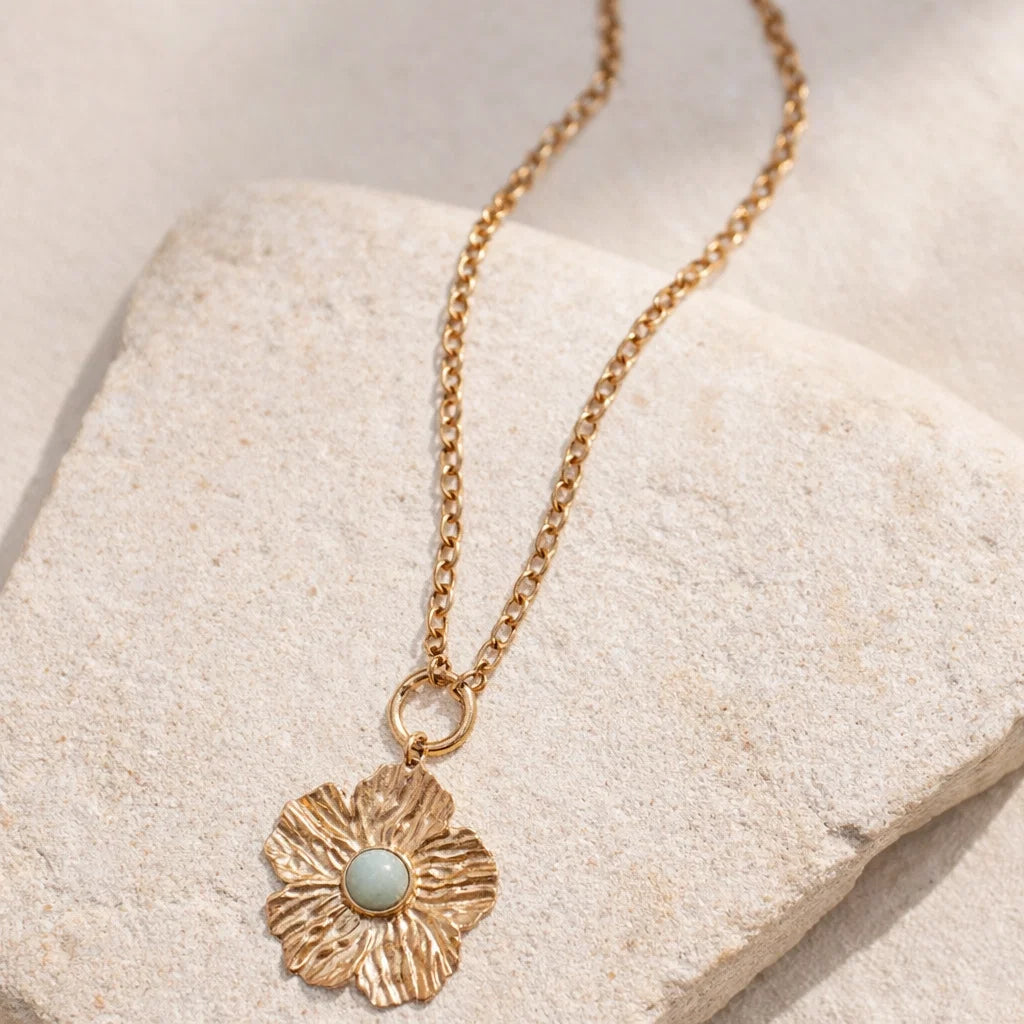 Sautoir pierre naturelle