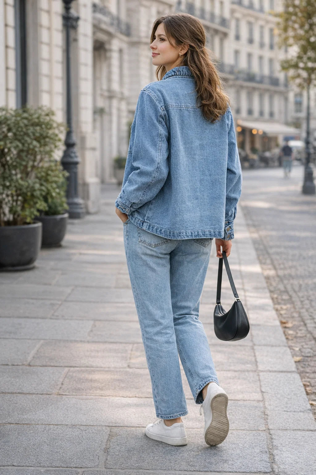 Surchemise Denim Volantée