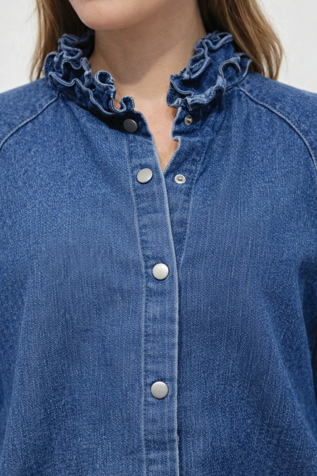 Surchemise Volants Denim