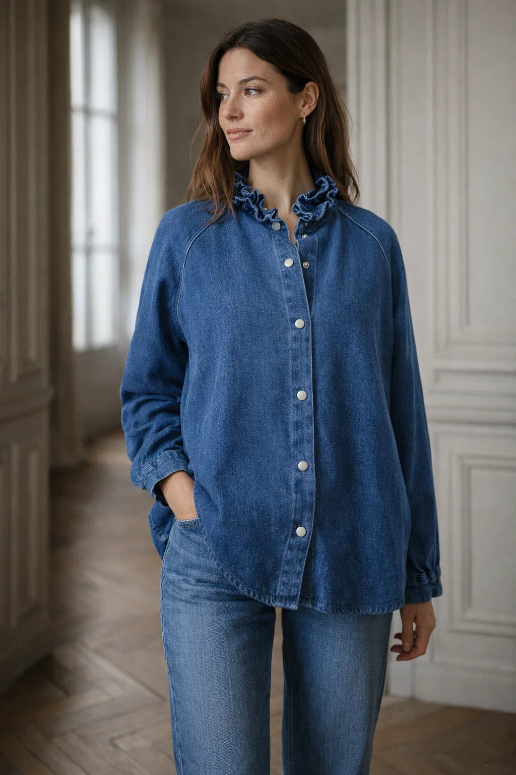 Surchemise Volants Denim