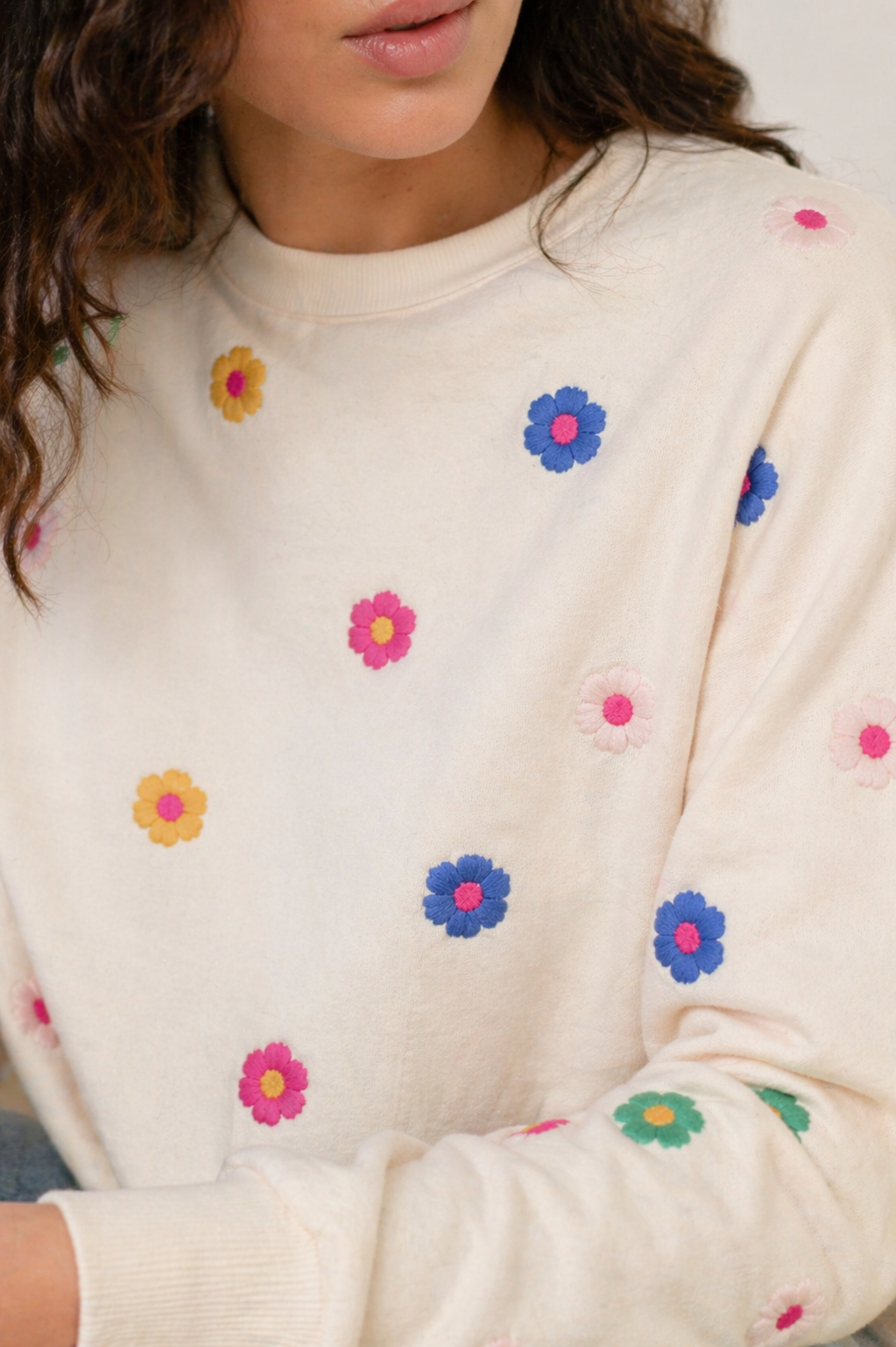 Sweat Brodé Marguerite