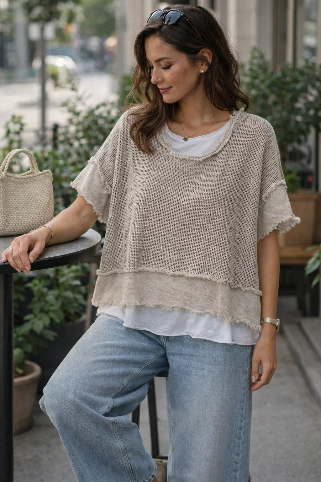 T-shirt Bohème Texturé