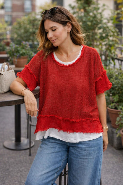 T-shirt Bohème Texturé