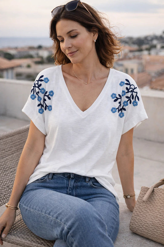 Tee-shirt Coton Fleurs